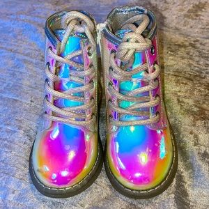 Toddler girl lace up booties